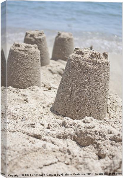 Sand Castles Canvas Print by Graham Custance