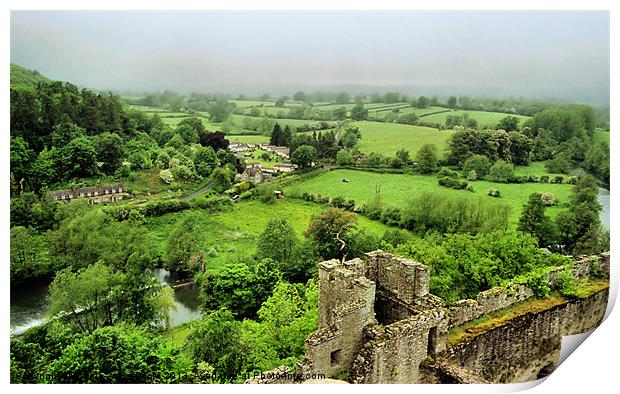 View From Ludlow Castle Print by Carole-Anne Fooks