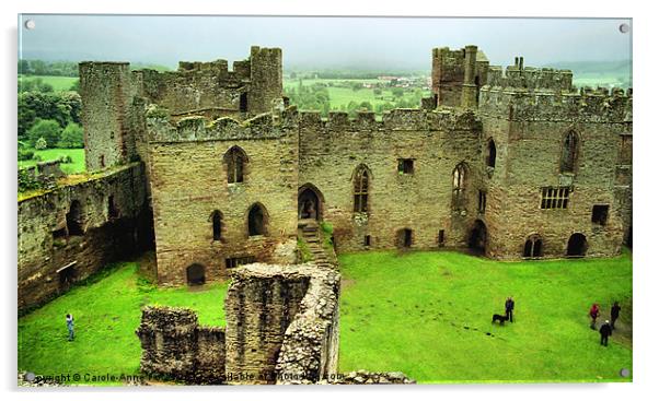 Ludlow Castle Acrylic by Carole-Anne Fooks