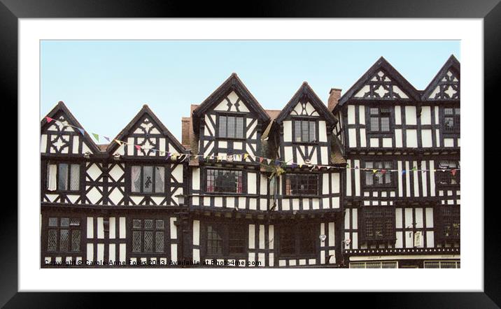 Ludlow Half Timbered Tudor Building Framed Mounted Print by Carole-Anne Fooks