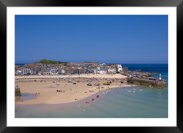St ives Harbour Framed Mounted Print by Hippy Soul