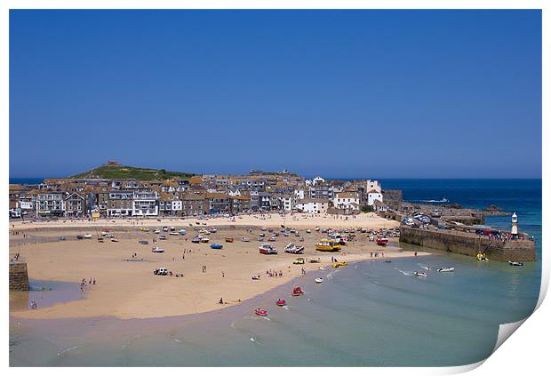 St ives Harbour Print by Hippy Soul
