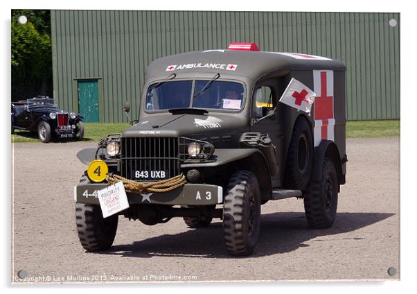 WW2 Army Ambulance Acrylic by Lee Mullins