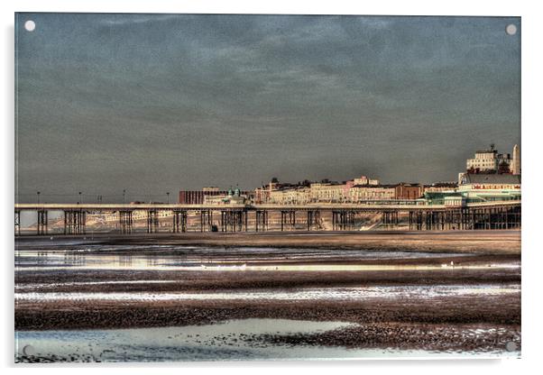 Blackpool Sands - Series 1 Acrylic by Michael Braham
