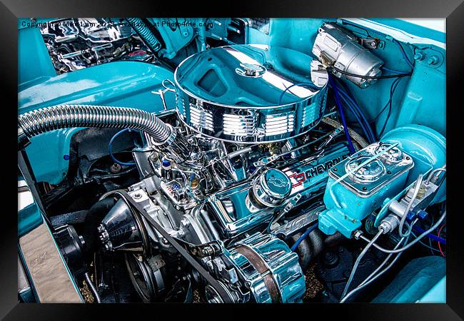 Chevy engine Framed Print by Thanet Photos