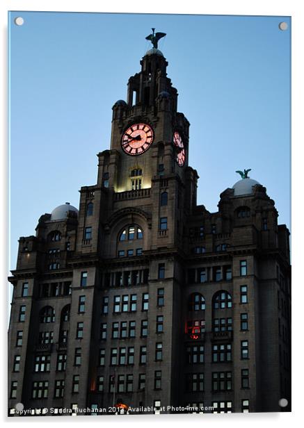 Liverpool Royal Liver Building Acrylic by Sandra Buchanan