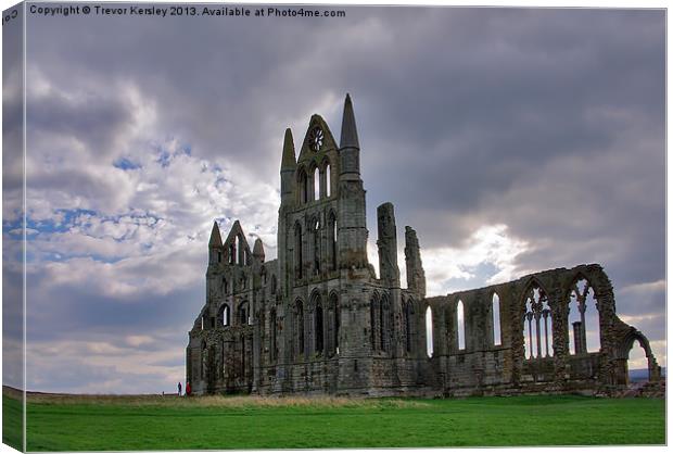 Whitby Abbey Ruins Canvas Print by Trevor Kersley RIP