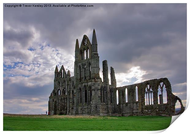 Whitby Abbey Ruins Print by Trevor Kersley RIP
