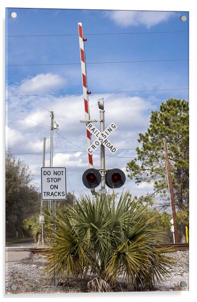 Railroad sign Acrylic by David Skone