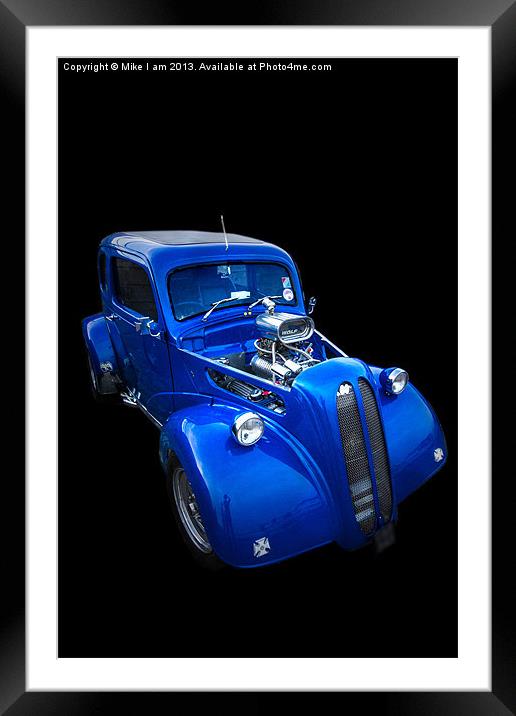 Blue hotrod Framed Mounted Print by Thanet Photos