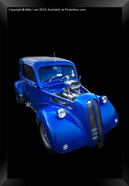 Blue hotrod Framed Print by Thanet Photos