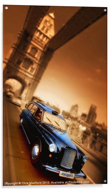 Tower Bridge taxi Acrylic by Chris Manfield
