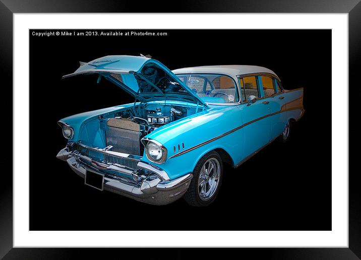 57 chevy Framed Mounted Print by Thanet Photos