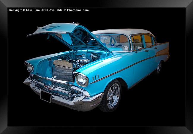 57 chevy Framed Print by Thanet Photos