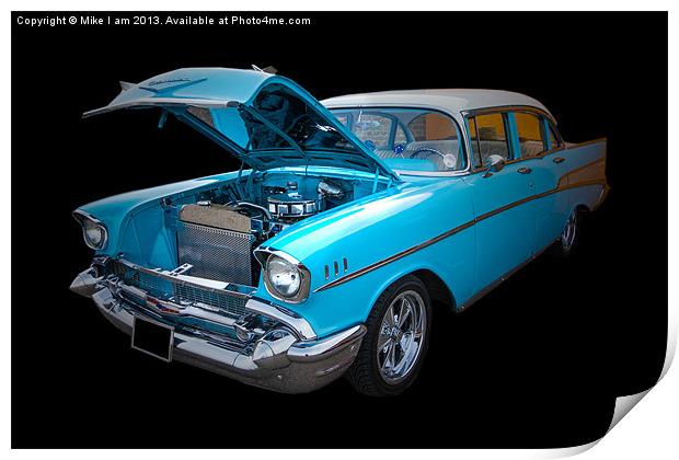 57 chevy Print by Thanet Photos
