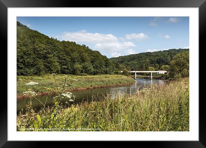 The Wye at Brockweir. Framed Mounted Print by David Tinsley