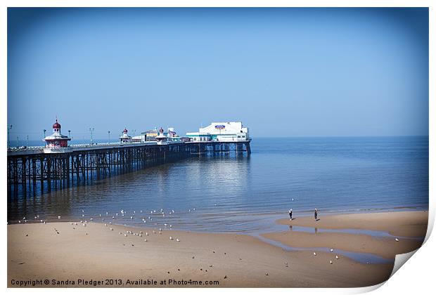 Blackpool North Pier Print by Sandra Pledger