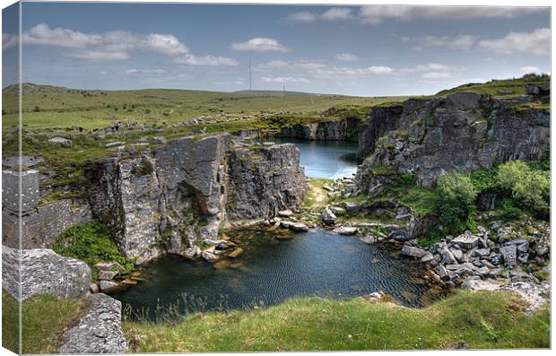 Disused Quarry Minions Bodmin Moor Canvas Print by Rosie Spooner