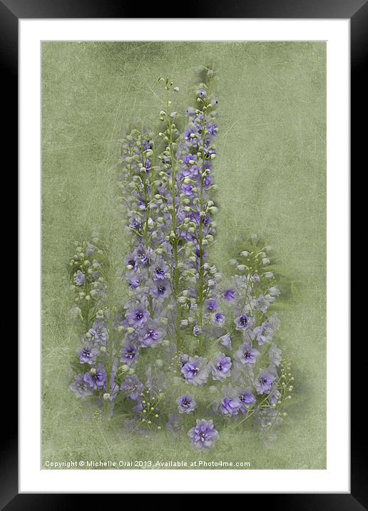 Tall Purples Framed Mounted Print by Michelle Orai