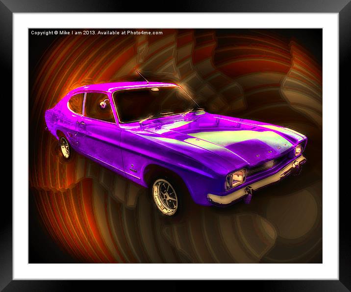 Retro 1970s ford capri Framed Mounted Print by Thanet Photos