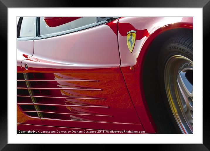 Ferrari Framed Mounted Print by Graham Custance