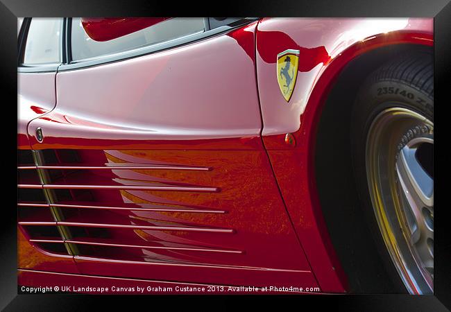 Ferrari Framed Print by Graham Custance