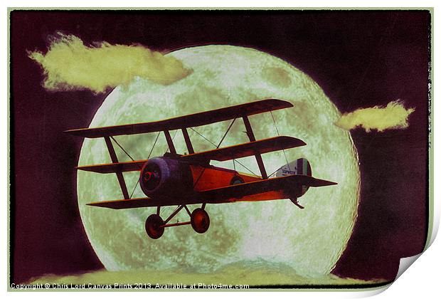 Cloud Hopping By Moonlight Print by Chris Lord