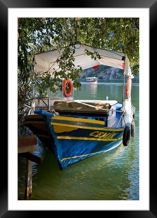 Dalyan river boat Framed Mounted Print by Rory Trappe