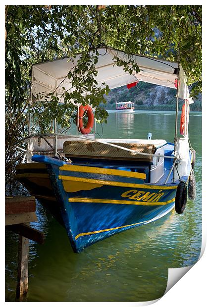 Dalyan river boat Print by Rory Trappe
