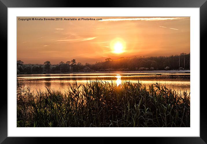 Local Sunset Framed Mounted Print by Aneta Borecka
