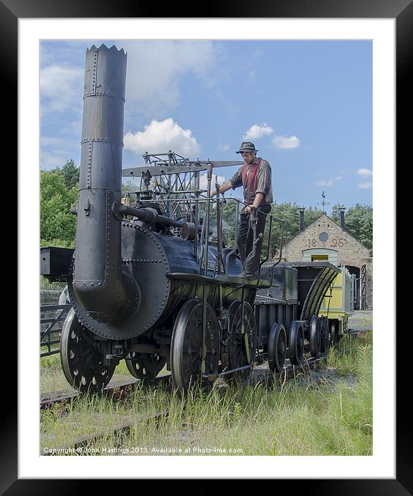 Vintage Steam Train at Beamish Framed Mounted Print by John Hastings