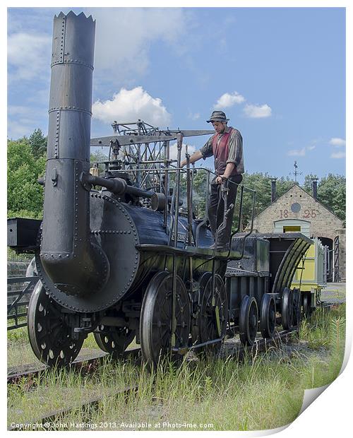 Vintage Steam Train at Beamish Print by John Hastings