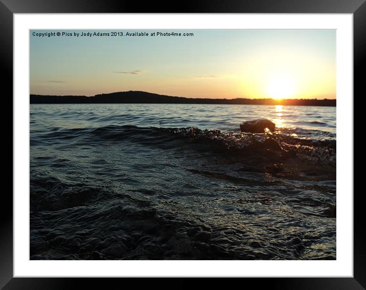 Waves at Sunset Framed Mounted Print by Pics by Jody Adams