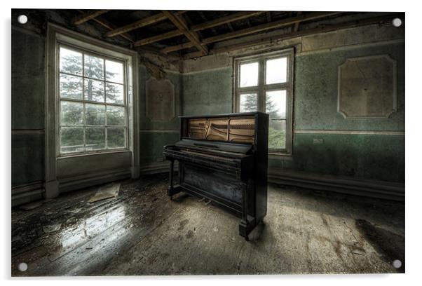 Piano in a Mansion Acrylic by Jason Green