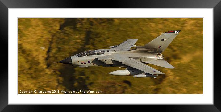 Tornado GR.4A  through Mach Loop Framed Mounted Print by Ian Jones