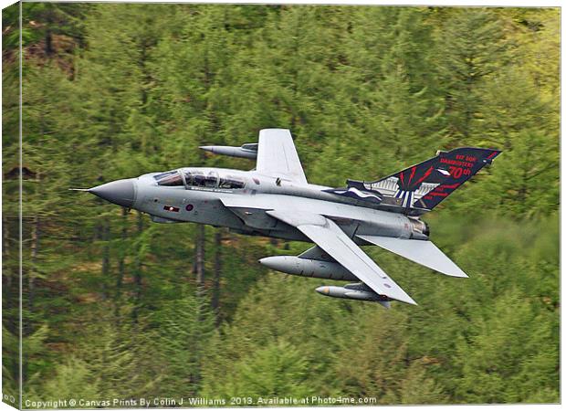 617 Squadron`s Tornado GR4 - The Derwent Dam Canvas Print by Colin Williams Photography