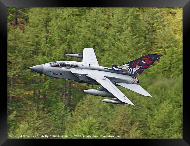 617 Squadron`s Tornado GR4 - The Derwent Dam Framed Print by Colin Williams Photography