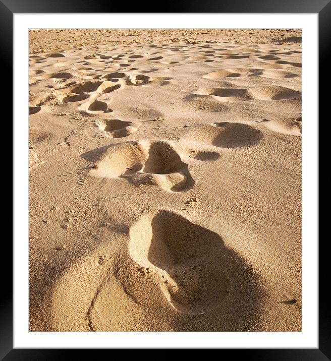 Steps on the sand Framed Mounted Print by Dorianne Austin