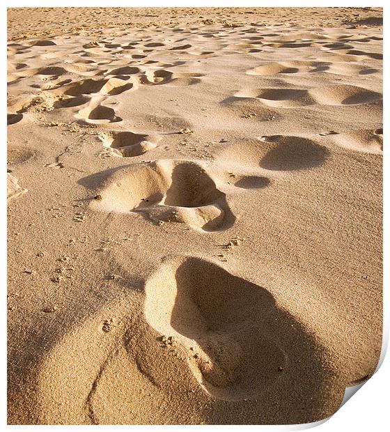Steps on the sand Print by Dorianne Austin