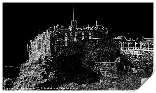 Edinburgh Castle Print by Julie Ormiston