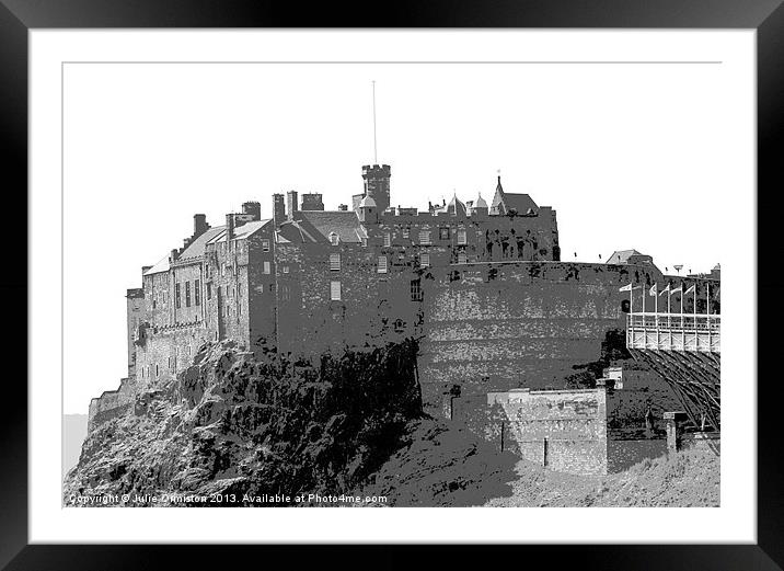 Edinburgh Castle Framed Mounted Print by Julie Ormiston