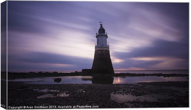 Reflected Lighthouse Canvas Print by Aran Smithson