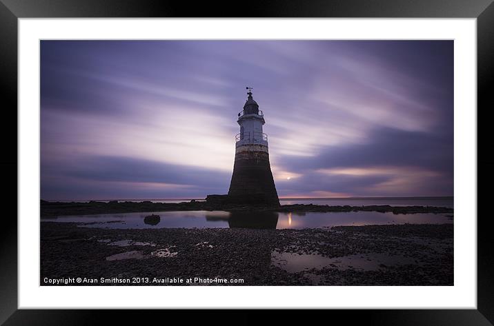 Reflected Lighthouse Framed Mounted Print by Aran Smithson