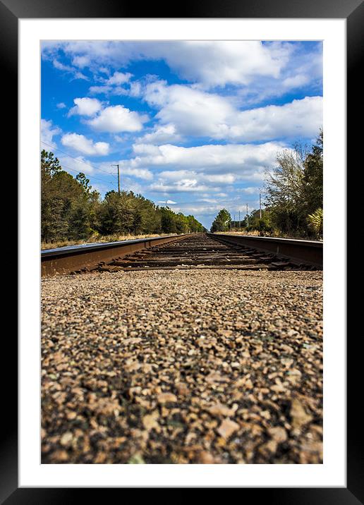 Rail tracks Framed Mounted Print by David Skone