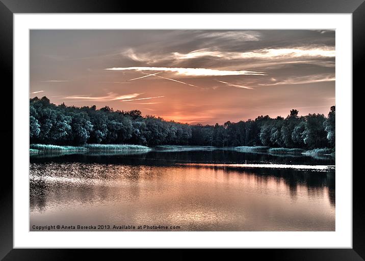 Lake corner Framed Mounted Print by Aneta Borecka