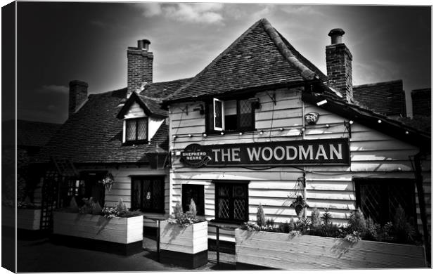 The Woodman Pub Canvas Print by David Pyatt