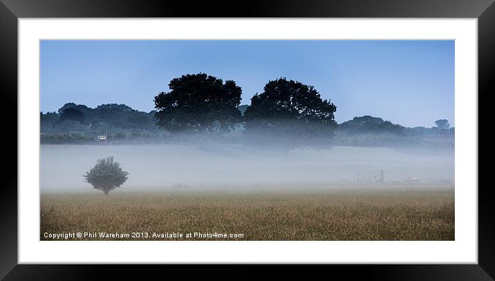 Misty Meadow Framed Mounted Print by Phil Wareham