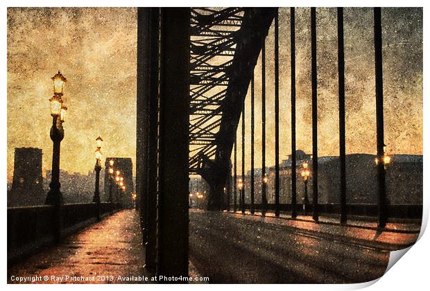 Textured Tyne Bridge Print by Ray Pritchard