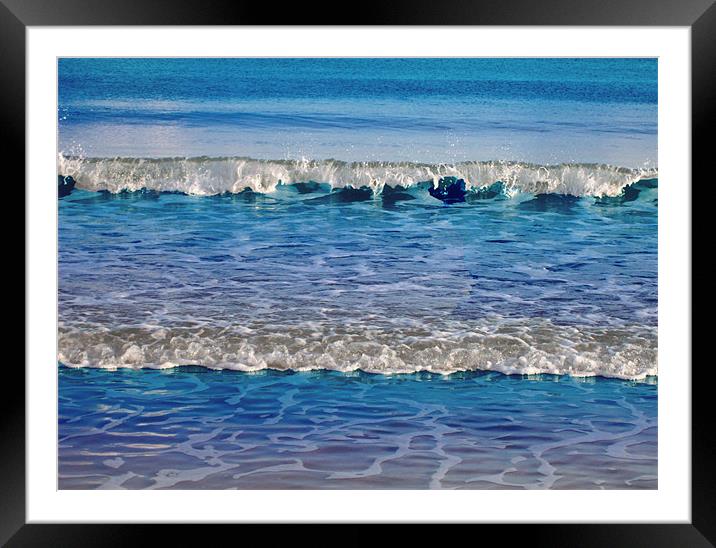 Just waves. Framed Mounted Print by Dorianne Austin