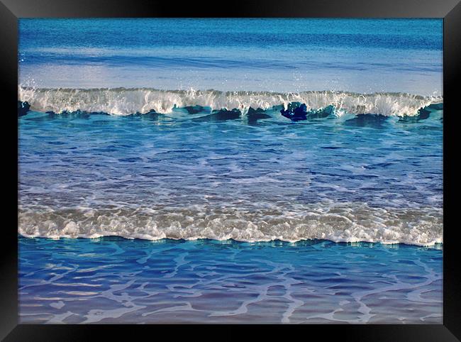 Just waves. Framed Print by Dorianne Austin